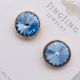 Серьги Xuping№2375 гвоздики с голубым камнем Swarovski купить бижутерию Харьков оптом.