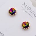 Серьги Xuping№2376 гвоздики градиентный кристалл-хамелеон Swarovski купить бижутерию Харьков оптом.