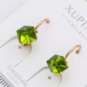 Серьги Xuping№2378 с яблоневым кубическим камнем Swarovski купить бижутерию Харьков оптом.