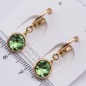 Серьги Xuping№2384 с зеленым камнем Swarovski купить бижутерию Харьков оптом.