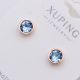 Серьги Xuping№2386 гвоздики с голубым камнем Swarovski купить бижутерию Харьков оптом.