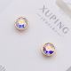Серьги Xuping№2388 гвоздики с градиентным фиолетовым камнем Swarovski купить бижутерию Харьков оптом.