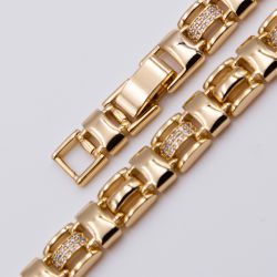 Браслет Xuping№124 17+2 см с оригинальными звеньями 18К купить ювелирную бижутерию Xuping оптом 