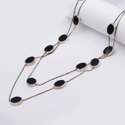 Подвеска№2564 55 см/60 см + удлинитель черные эмалированные круги купить недорого в интернет-магазине.