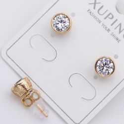 Серьги Xuping№2395 гвоздики с узором ювелирная бижутерия Харьков оптом.