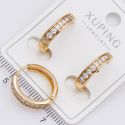 Серьги Xuping№2397 с дорожкой из белых цирконов ювелирная бижутерия Харьков оптом.