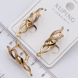 Серьги Xuping№2401 морские водоросли 18К ювелирная бижутерия Харьков оптом.
