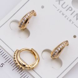 Серьги Xuping№2406 кольца с белыми камнями 18К ювелирная бижутерия Харьков оптом.