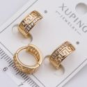Серьги Xuping№2410 кольца с ажурным орнаментом 18К ювелирная бижутерия Харьков оптом.