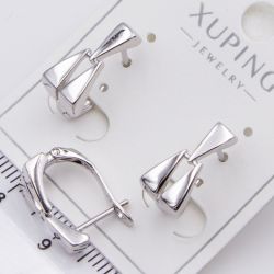 Серьги Xuping№2432 геометрической формы под серебро ювелирная бижутерия Харьков оптом.