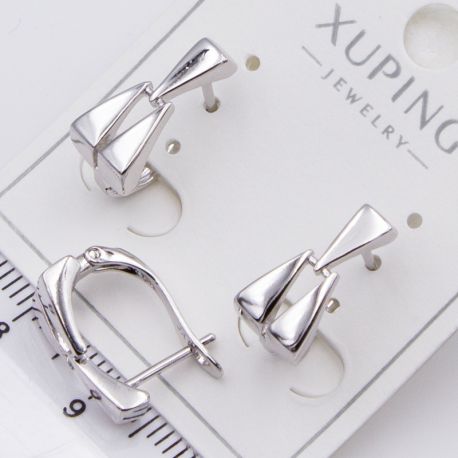 Серьги Xuping№2432 геометрической формы под серебро ювелирная бижутерия Харьков оптом.