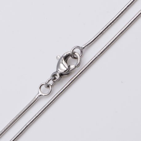 Цепочка Xuping№133 60 см, 1 мм белый тонкий снейк бижутерия Харьков оптом.