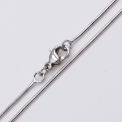 Цепочка Xuping№134 35 см, 1 мм белый тонкий снейк бижутерия Харьков оптом.