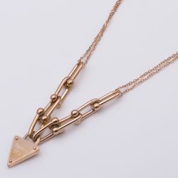 Цепочка сталь№781 45 + 5 см удлинитель, подвеска Tiffany & Co с треугольным медальоном 18К украшения высокого качества оптом.