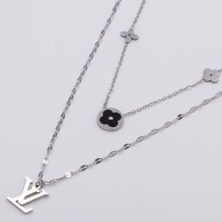 Цепочка сталь№790 50+5 см удлинитель, Louis Vuitton, медальон LV с клеверами куплю оптом бижутерию сталь недорого.