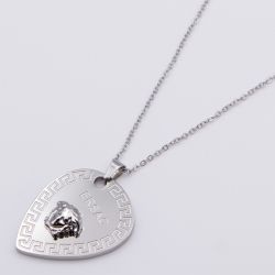 Цепочка сталь№795 45+6 см удлинитель, Медуза Горгона Versace с меандром куплю оптом бижутерию сталь недорого.
