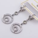 Серьги сталь№844 кольца Cartier с гравировкой винта и дорожкой из камней куплю бижутерию из мед стали оптом.