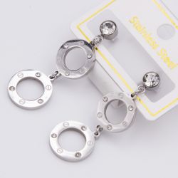 Серьги сталь№845 зеркальные кольца Cartier с гравировкой винта куплю бижутерию из мед стали оптом.