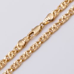 Цепочка Xuping№135А 55 см, 4 мм глаз пантеры с алмазной гранью 18K бижутерия Харьков оптом.