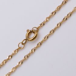 Цепочка Xuping№184 45 см, 2 мм с классическим выкрученным плетением Сингапур 18К бижутерия Харьков оптом.