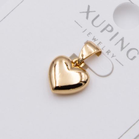 Кулон Xuping№481 симметричное объемное дутое сердце 18К купить ювелирные украшения оптом недорого.