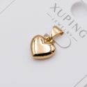 Кулон Xuping№481 симметричное объемное дутое сердце 18К купить ювелирные украшения оптом недорого.