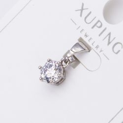 Кулон Xuping№484 классический солитер под белое золото 18К купить ювелирные украшения оптом недорого.