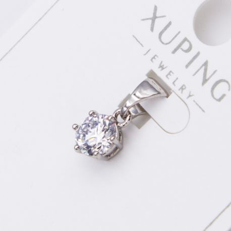 Кулон Xuping№484 классический солитер под белое золото 18К купить ювелирные украшения оптом недорого.