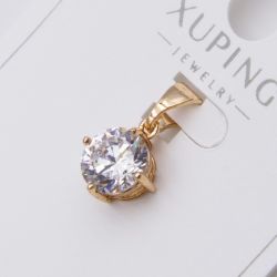 Кулон Xuping№485 классический солитер под белое золото 18К купить ювелирные украшения оптом недорого.