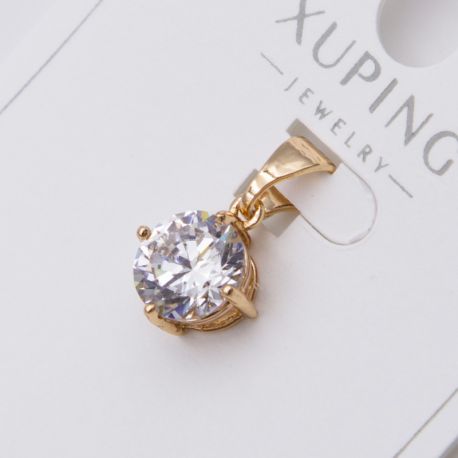 Кулон Xuping№485 классический солитер под белое золото 18К купить ювелирные украшения оптом недорого.