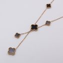 Цепочка сталь№851 45+5 см удлинитель, дизайн Галстук в стиле Van Cleef & Arpels с клеверами купить качественные украшения.
