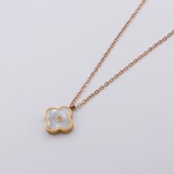 Цепочка сталь№852 45+5 см удлинитель, с клевером Van Cleef & Arpels купить качественные украшения.