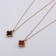 Цепочка сталь№855 45 + 5 см удлинитель, черный и красный клевер Van Cleef & Arpels купить качественные украшения.