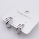 Серьги сталь№861 изогнутый гвоздь Cartier с плоской шапочкой купить качественные украшения.