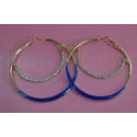 Серьги-кольца с эмалью№24