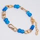 Браслет Xuping№86 с цирконами бирюзового цвета
