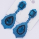 Серьги№1162 бирюзовые с бирюзовым камнем